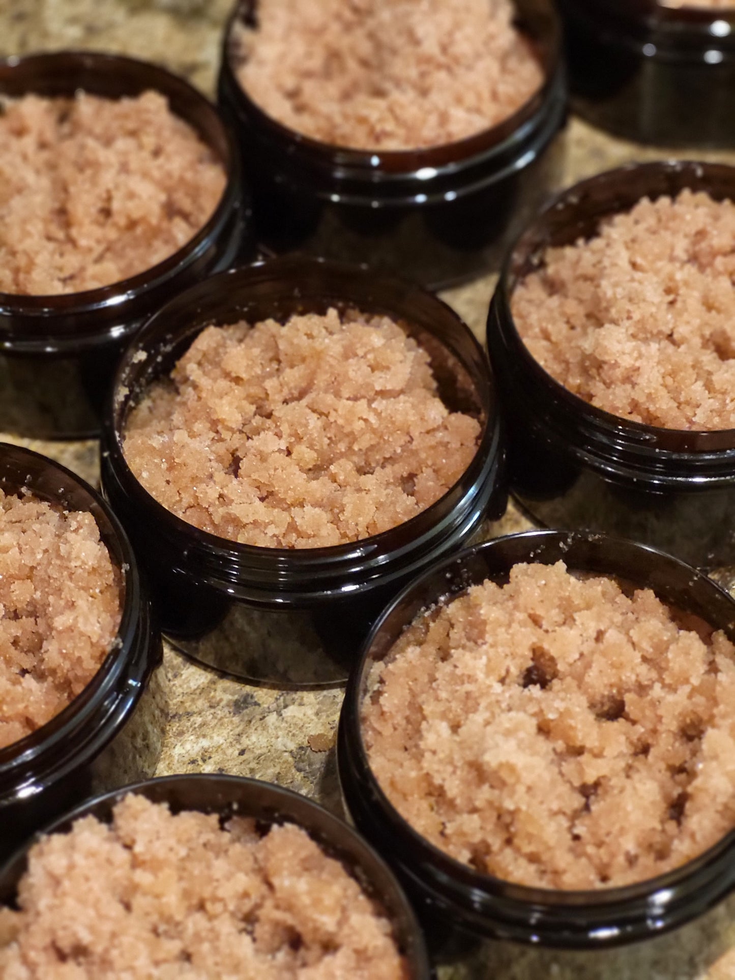 Our Pink Himalayan Salt Scrub comes in three varieties: Unscented, Chamomile & Lavender Scented Magnesium Sulfate + Melatonin & Pink Himalayan, and Eucalyptus Scented Magnesium Sulfate & Pink Himalayan Salt.